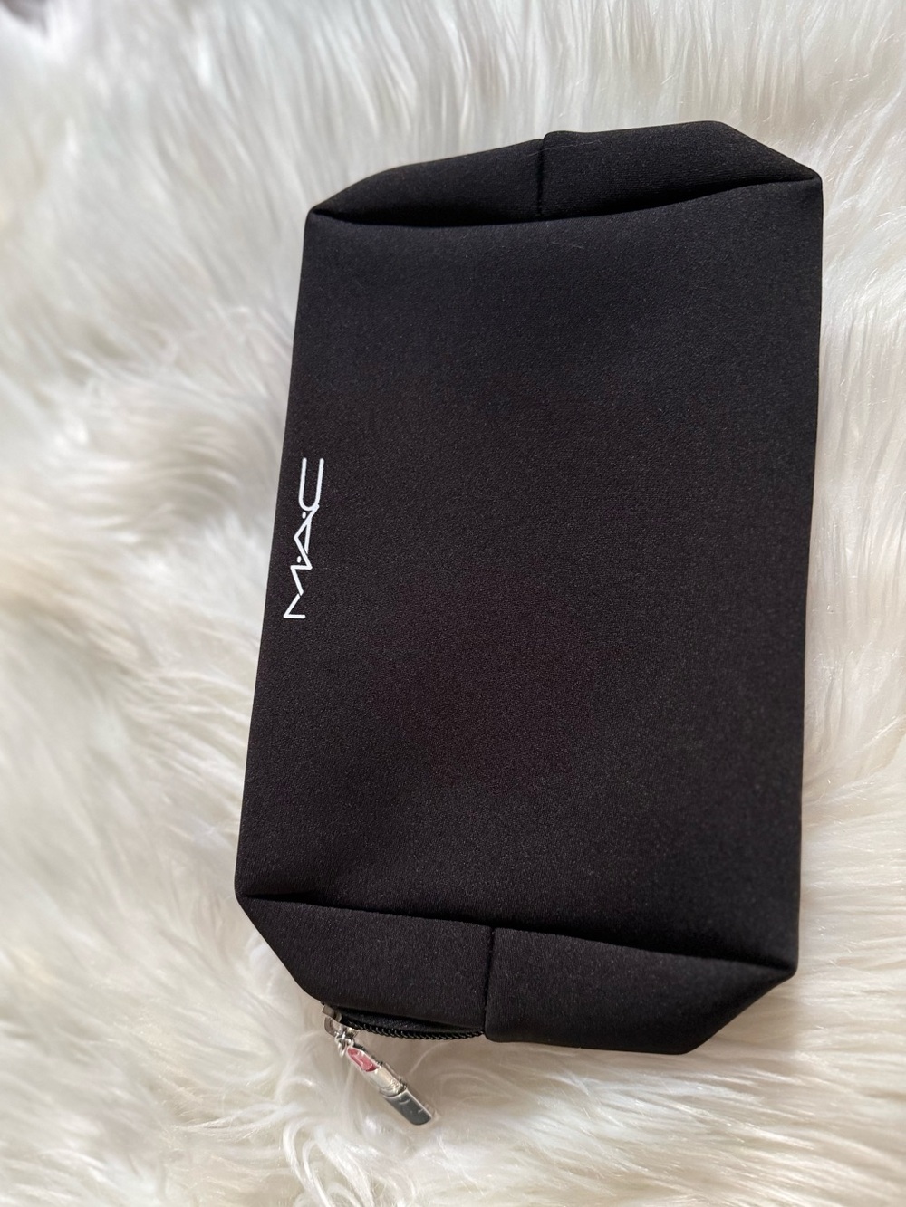 MAC Cosmetics Black Logo Zip Cosmetic Bag